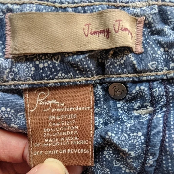 Paige Jimmy Jimmy Women’s Blue Distressed Jeans Size 27 - Picture 7 of 8